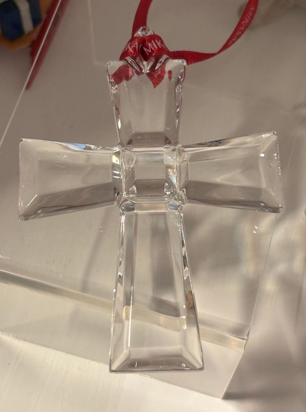 Vintage Mikasa Germany Limited Edition Crystal Cross Ornament